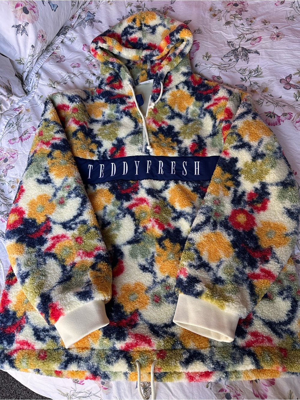Teddy Fresh Multicolor Floral Fleece Jacket
